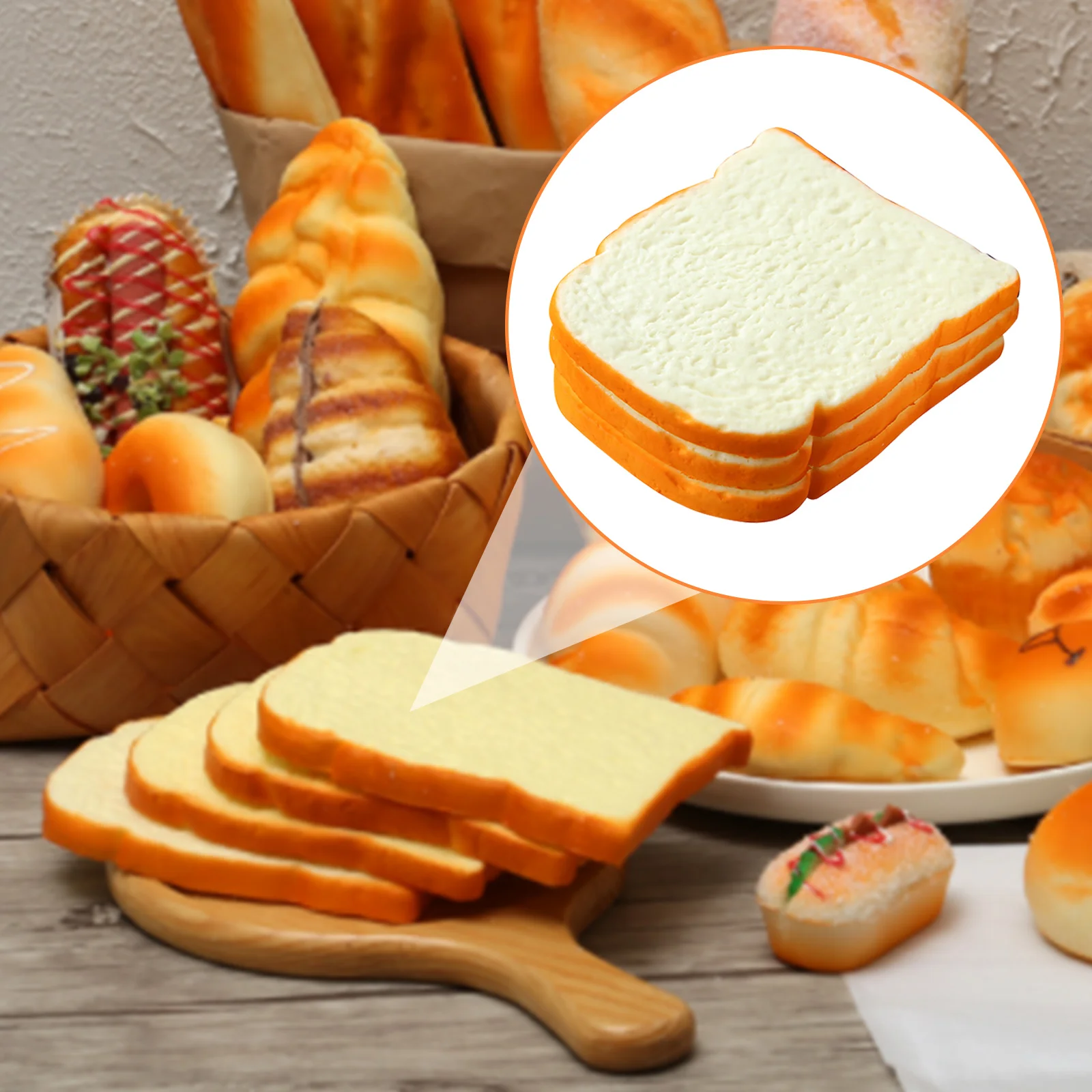 Искусственный хлеб имитация еды модель украшение для кухни подставка тостов