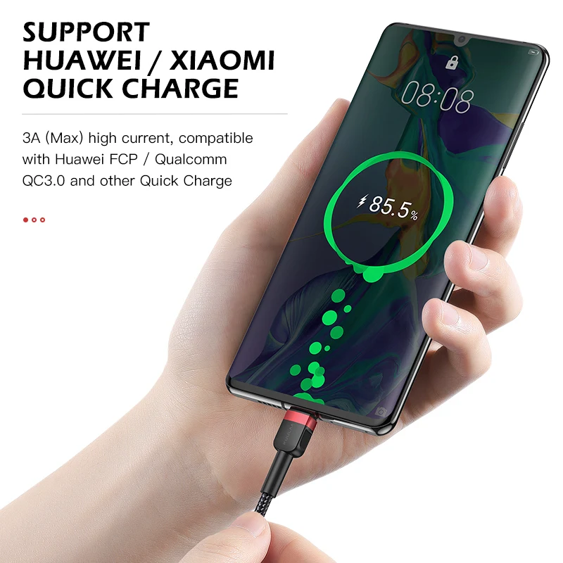 USB-кабель KUULAA Type-C для Xiaomi Mi Redmi Note 9 8 7 быстрая зарядка Samsung S9 кабель USBC | Мобильные