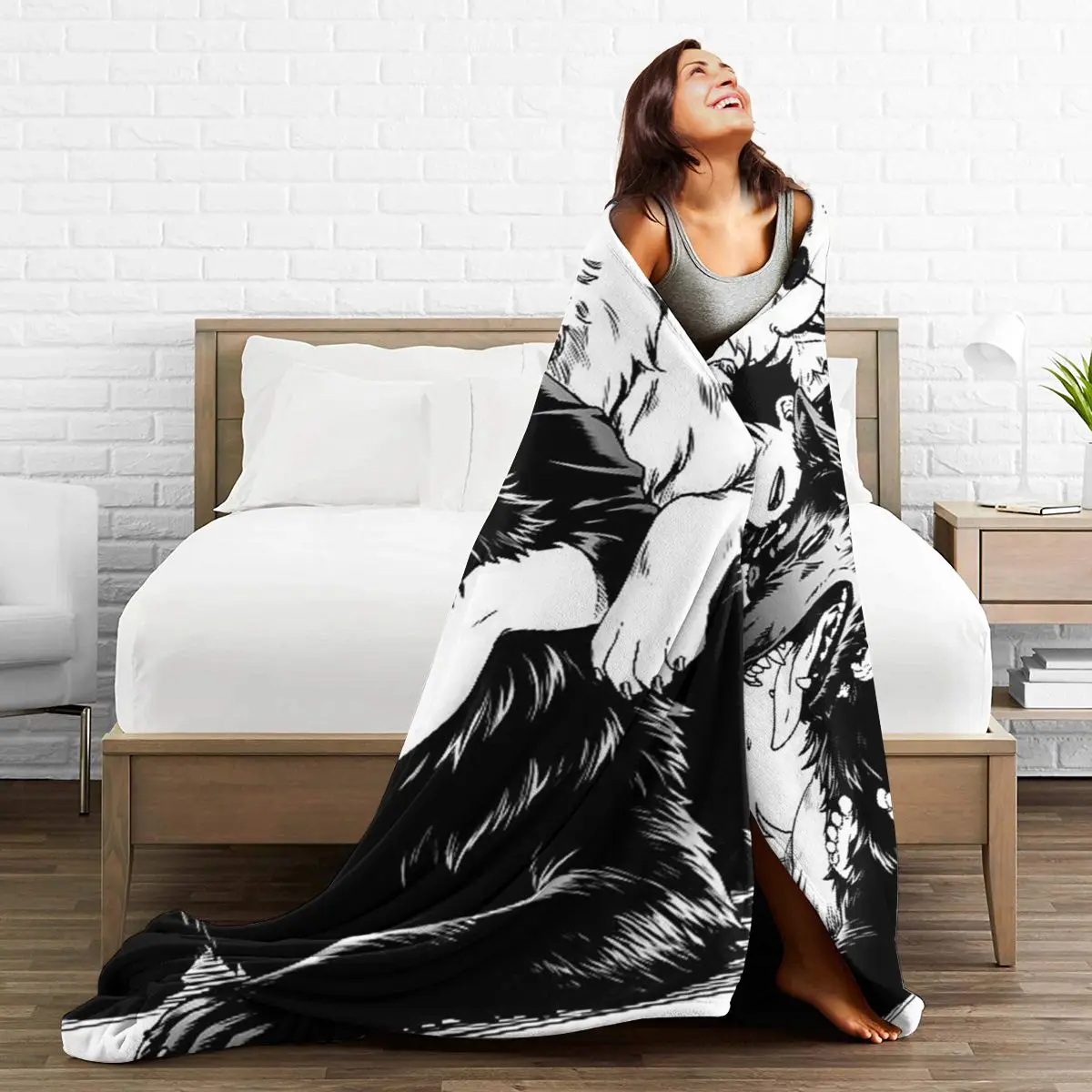 

3D Cartoon Sherpa Blanket Warm Super Soft Flannel Office Nap Bedspread Sofa Bedding Plush Quilt Plaids 294092958