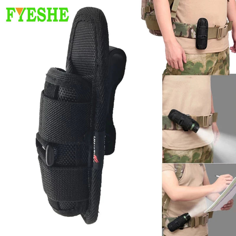 Вращающийся на 360 градусов чехол с креплением ремень для фонарика сумка