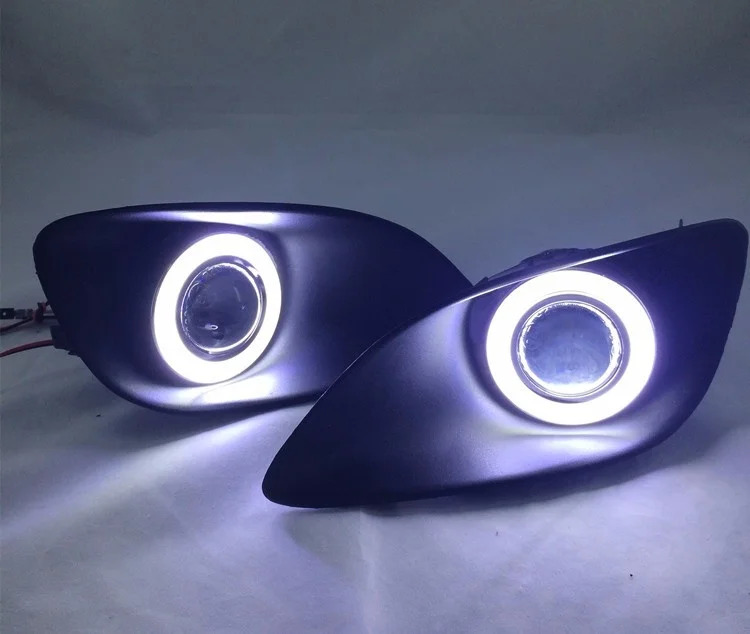 Инновационные светодиодные дневные ходовые огни Eosuns Cob Angel Eye Drl + Галогенные