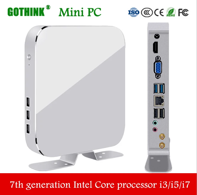 Мини-ПК GOTHINK 8 ГБ 512 Intel core i3 i5 i7 Itel celeron 1007U J1800 J1900 Win10 система LINUX 300 м Wi-Fi VGA карманный