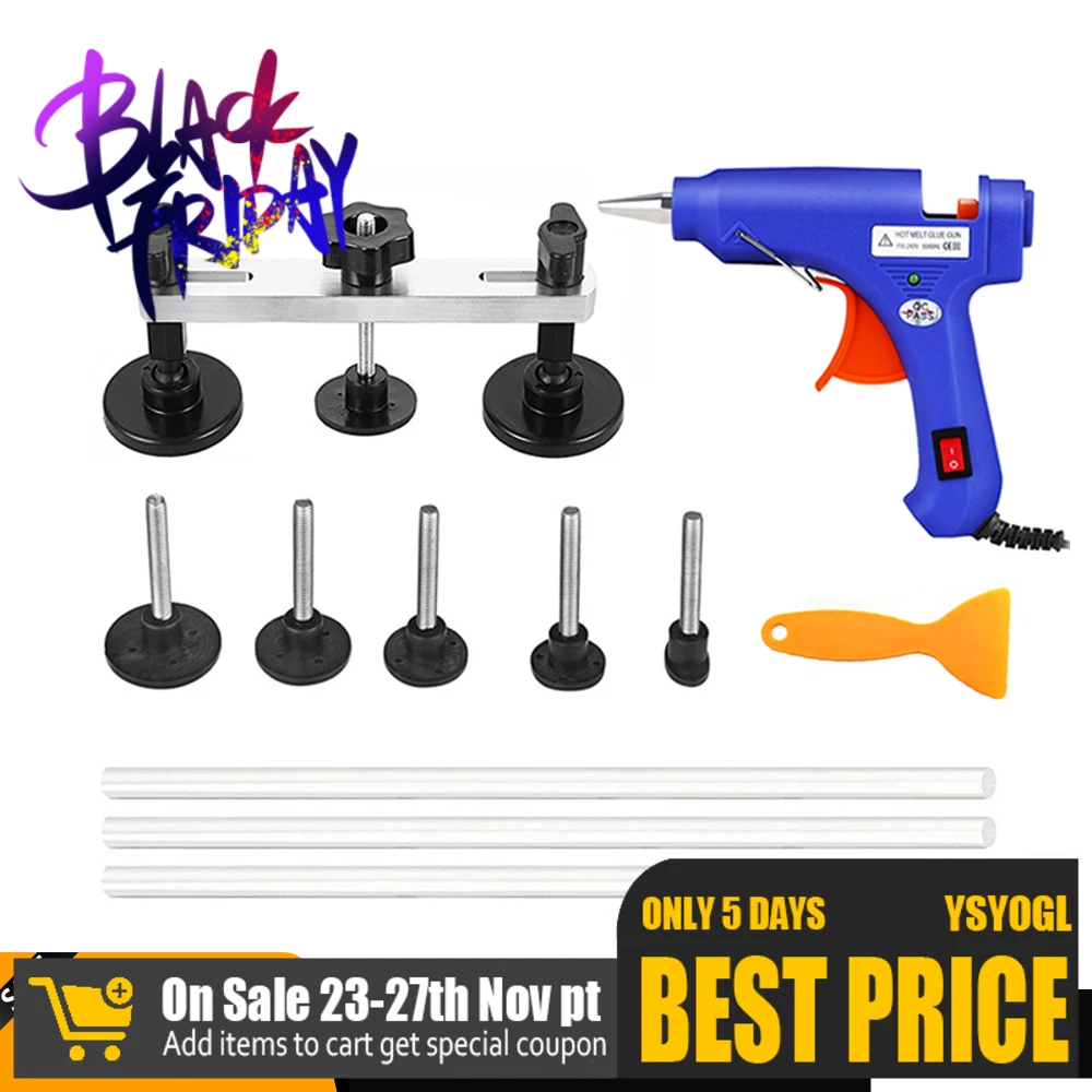 Набор инструментов для ремонта вмятин без покраски съемник моста клеевой