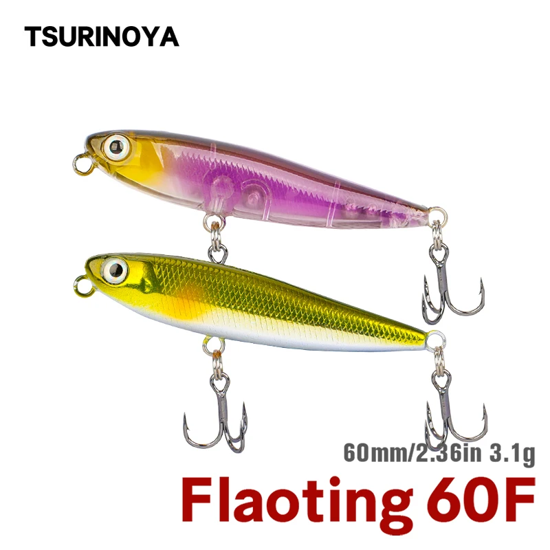 

TSURINOYA DW64 60 мм 3,1 г приманка для рыбалки Карандаш Топ воды мини плавающий заброса жесткие приманки, искусственные утонченность форель приманк...