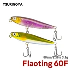 TSURINOYA DW64 60 мм 3,1 г приманка для рыбалки Карандаш Топ воды мини плавающий заброса жесткие приманки, искусственные утонченность форель приманки