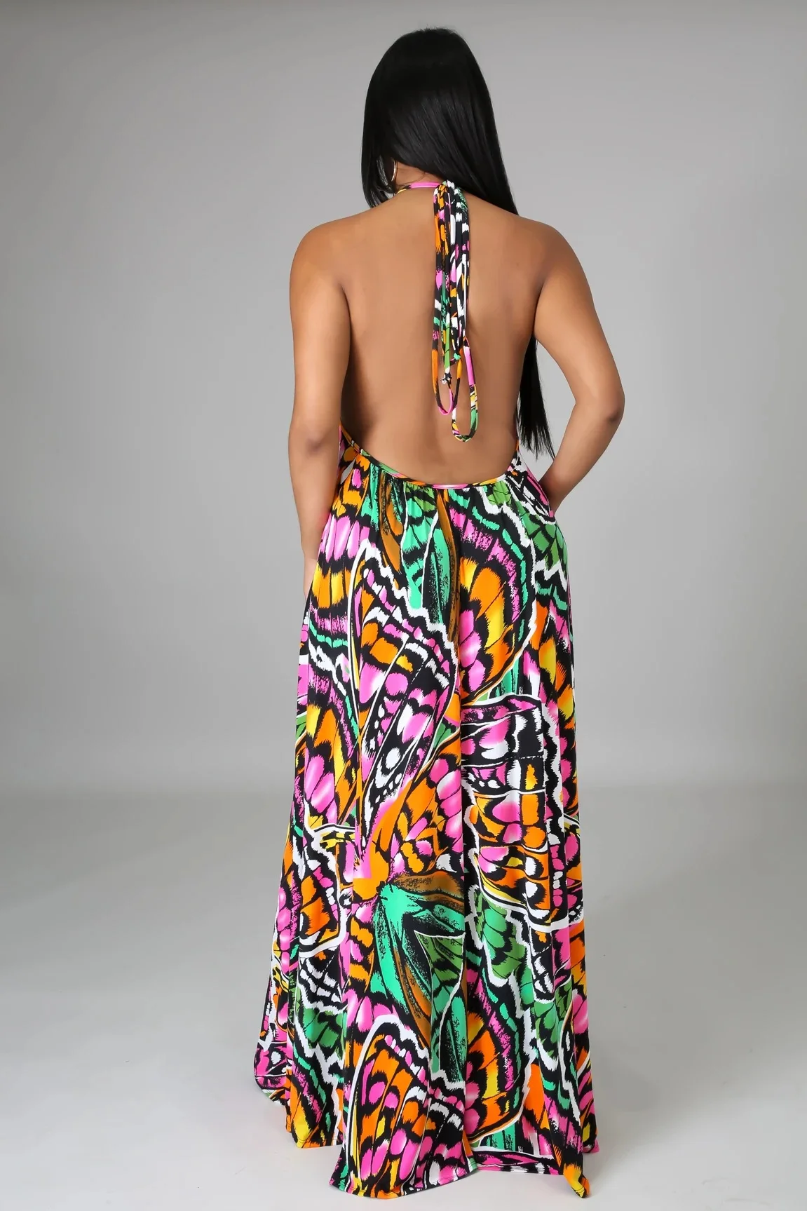 

Dresses Women Backless Spaghetti Strap Ankle-Length Beach Wind Summer 2021 Sexy Loose and Casual Fashion Printing Long Skirt