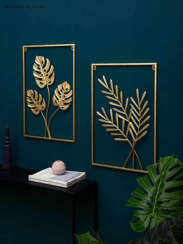 

Modern Living Room Wall Decoration Metal Leaf Wall Hanging TV Sofa Background Wall Home Decoration Pendant Room Wall Decoration