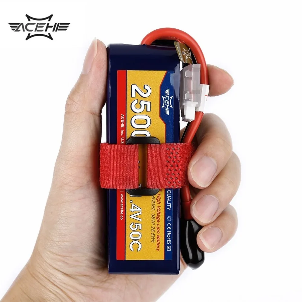 1 шт. ACEHE 11,4 V 2500mAh 50C 3S1P 28,5 WH с XT60 вилкой высокого напряжения Lipo батарея