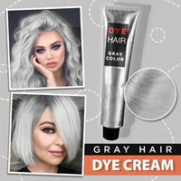 fashion hair gream unisex smoky gray punk style 100ml light color silver permanent grey hair creams hair unisex dye cream