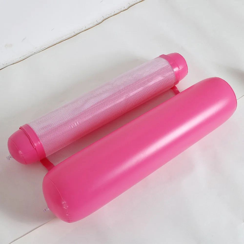 Pink Складной водный гамак поплавок надувная кровать кресло надувной шезлонг плавающий плавательный бассейн пляж Lounge двойная спинка кресло - Цвет: Pink