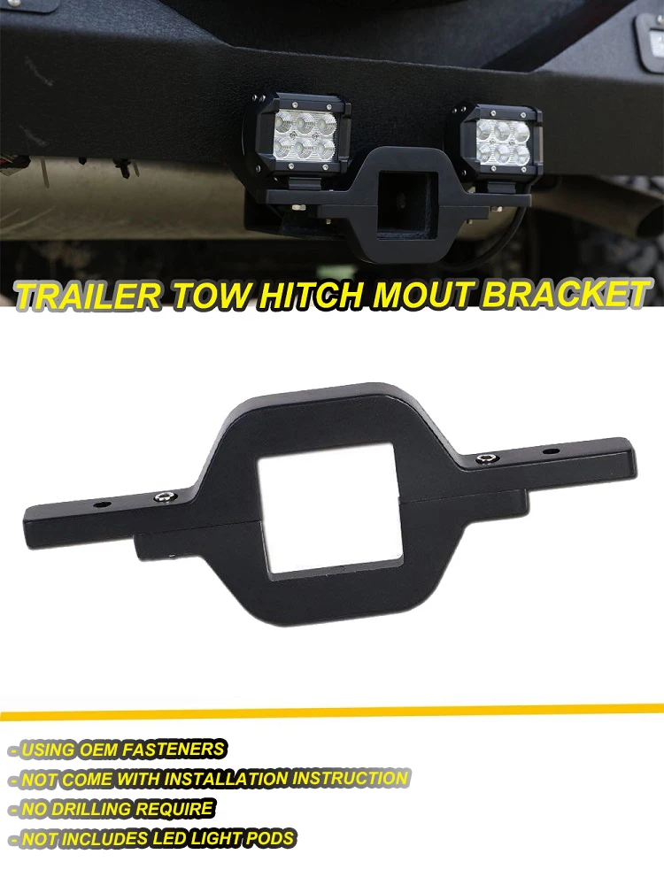Буксировочный приёмник Монтажный кронштейн для Ford Ranger F150 F250 F350 F450 Dodge ram 1500 2500 3500 двойной светодиодный резервный Рабочий фонарь