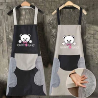 striped waterproof polyester apron woman adult bibs home cooking baking coffee shop cleaning aprons kitchen accessory
