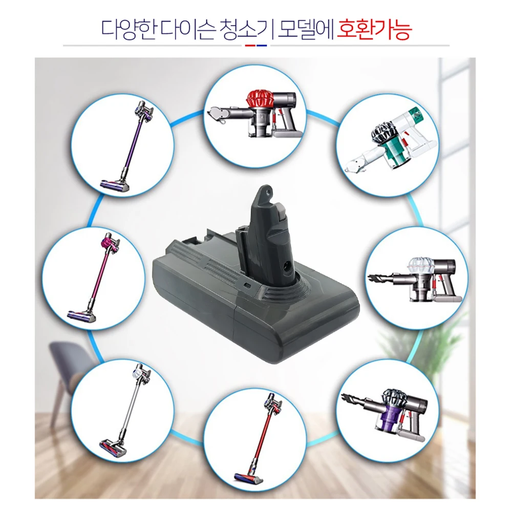 Литий ионный аккумулятор для пылесосов Dyson V6 DC58 DC59 DC61 DC62 DC74 SV03 SV05 SV06 SV07 SV09 2 шт. 3 0 Ач