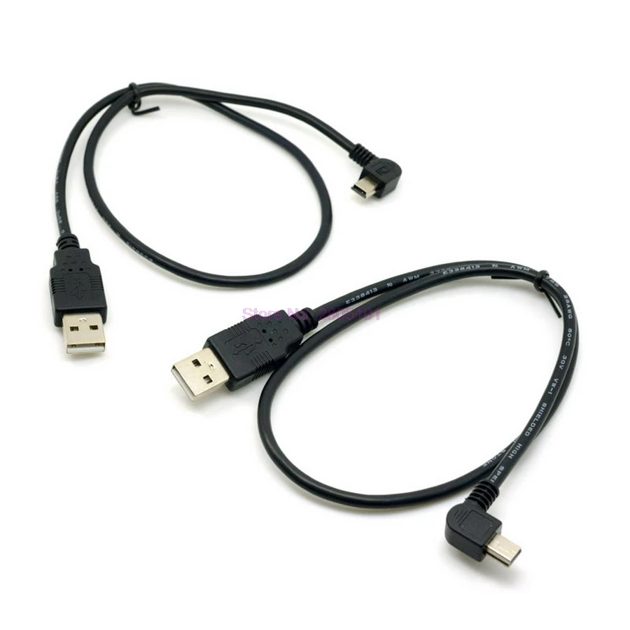 

100pcs 1.8M angled mini USB 5pin male to USB2.0 male data charging cable for GPS digital camera MP3 mp4