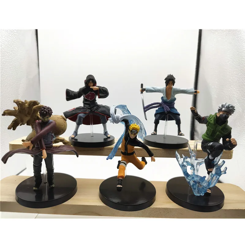 Фигурки героев аниме Наруто 5 шт./лот Kakashi Sasuke Gaara Uchiha Itachi из ПВХ |