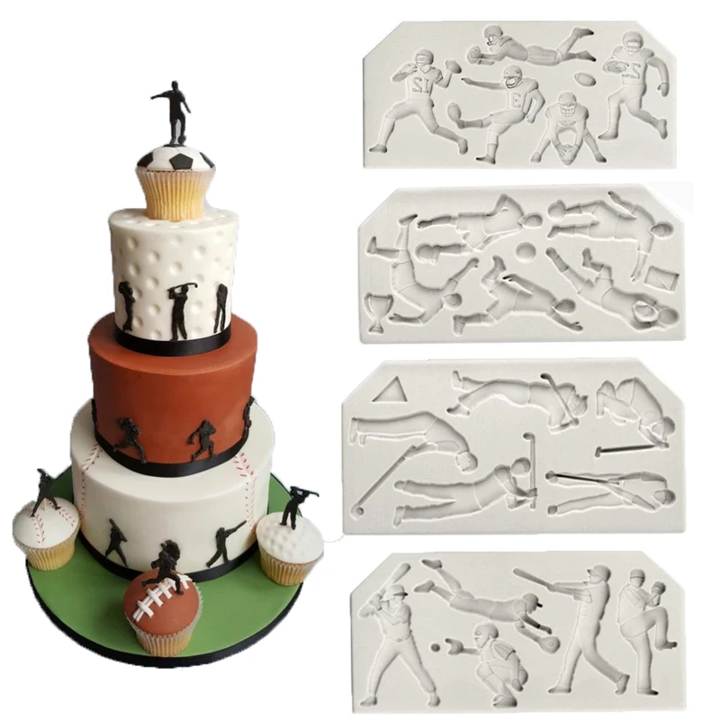 Силиконовая форма для игры в футбол бейсбол гольф американский помадка