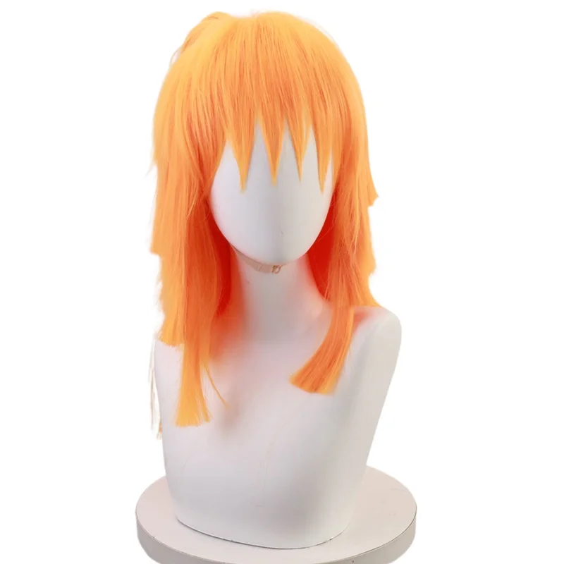 

Anime Demon Slayer Cosplay Kimetsu No Yaiba Agatsuma Zenitsu Yellow Gradient Long Ponytail Heat Resistant Synthetic Hair Wigs