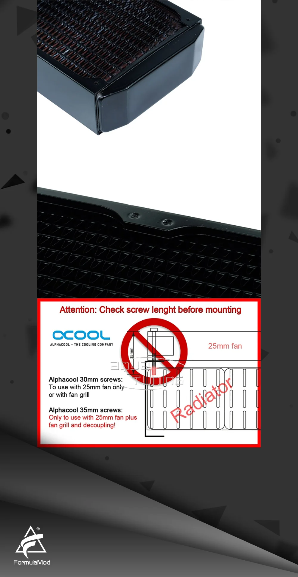 Холодный ряд полный медный радиатор Alphacool NexXxoS XT45 полная медь 280 мм