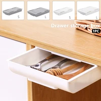 Multifunction Pens Home Organizer Easy Install Mobile Phones Drawer Storage Box Scissors Rulers Under Desk Self Adhesive Table