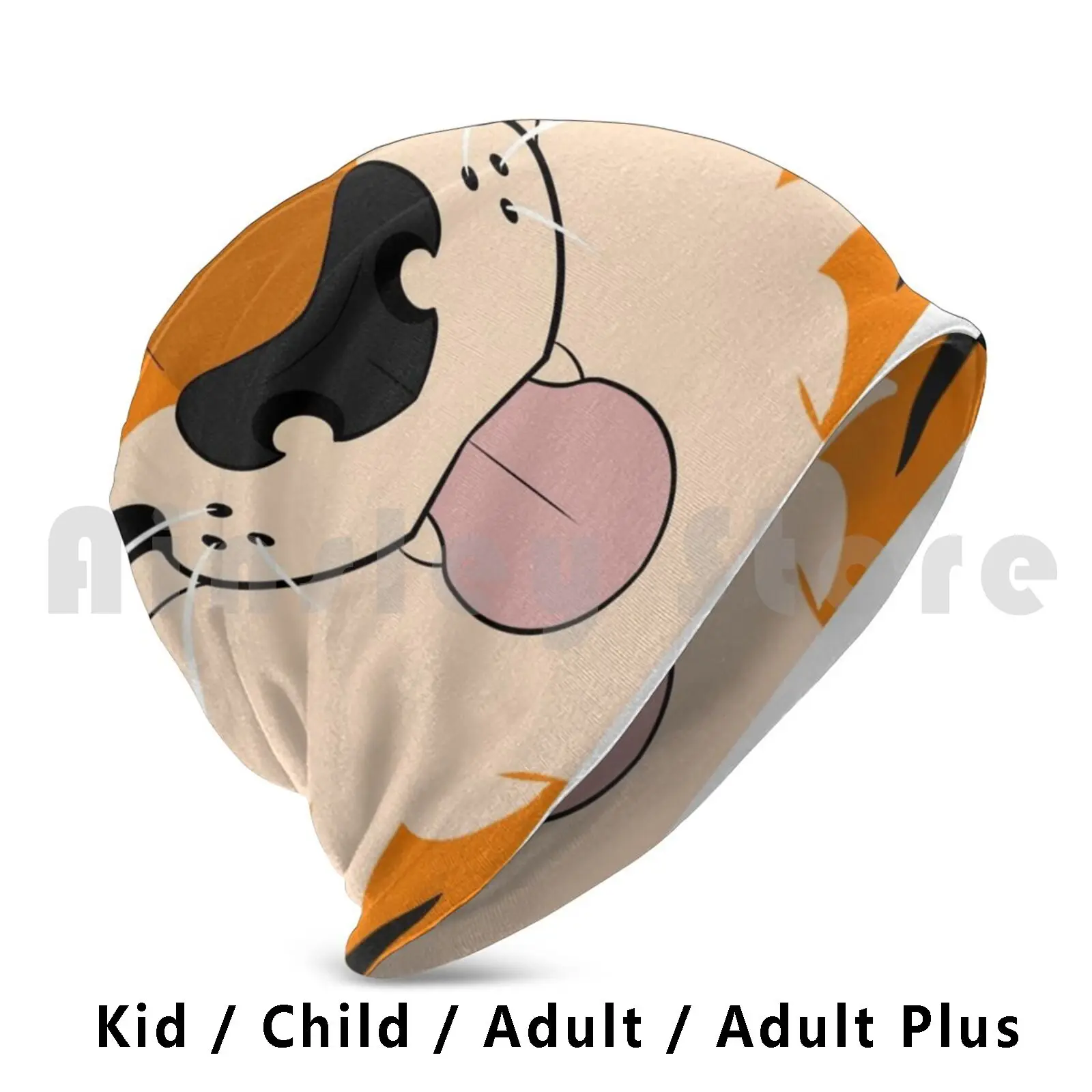 

Вязаная шапка с изображением тигра и мордочки, шапка в стиле хип-хоп, тигр, пушистый кот, большой кот