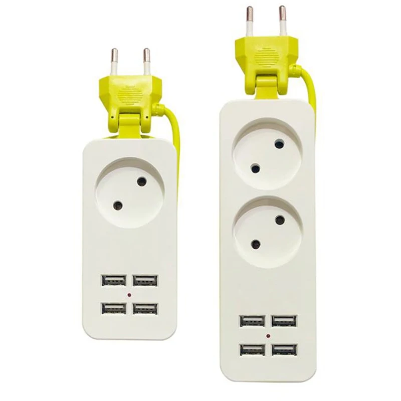

Сетевой фильтр с европейской вилкой и 4 USB-портами, 1200 Вт