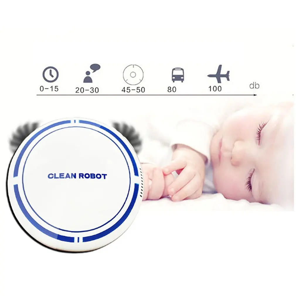 

Light Robot Vacuum Cleaner with Strong Suction and Remote Control Super Quiet Design Ultra-slim Body Touch Switch