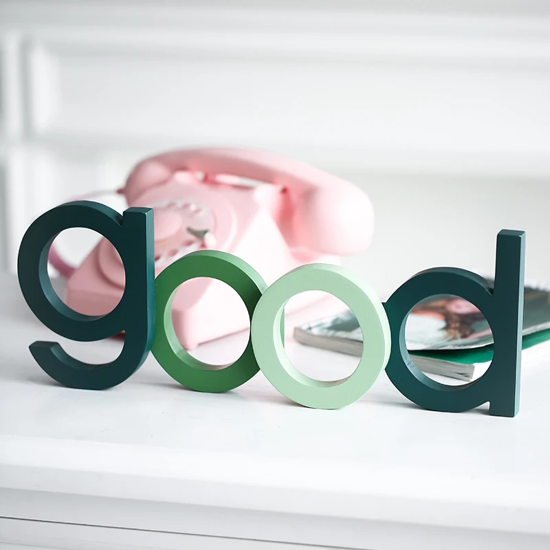 Большие деревянные украшения в скандинавском стиле Алфавит креативные личные