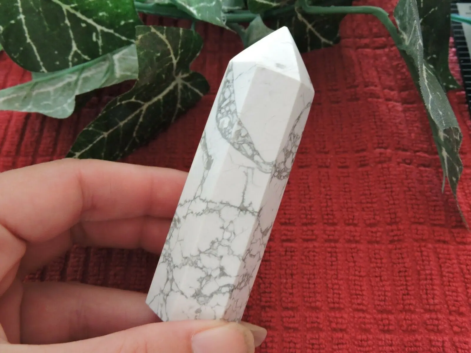 

6-8cm 1pc White Turquoise Wand Point Quartz Minerals Crystals Healing Gemstones Reiki Home Decorations