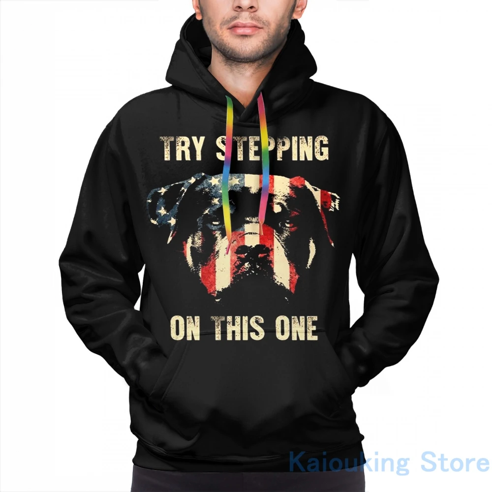 Мужские толстовки свитшоты для женщин Смешные патриотические Ротвейлеры принт