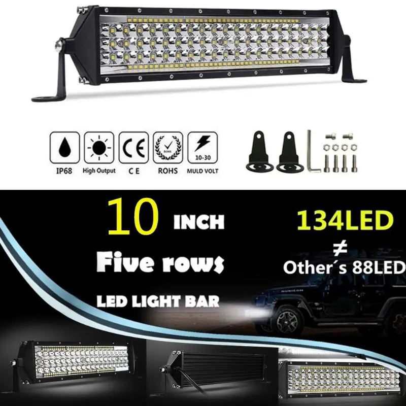 

2021 New LED Light Bar Work Light 402W 10inch Off Road 4x4 Car Led Lamp Lightbar Flood Spot Offroad