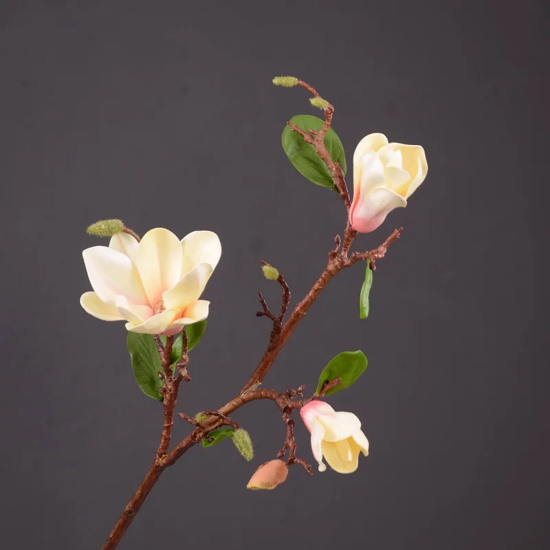 

93cm Artificial Magnolia Flower Fake Explosion Model Plastic Plants Model Room Landscaping Hotel Garden Home Decor Photo Props