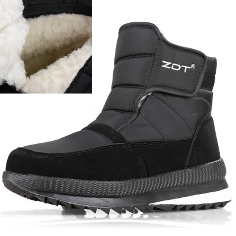 Мужские зимние ботинки на толстой шерстяной подошве размеры 36-47 | Обувь