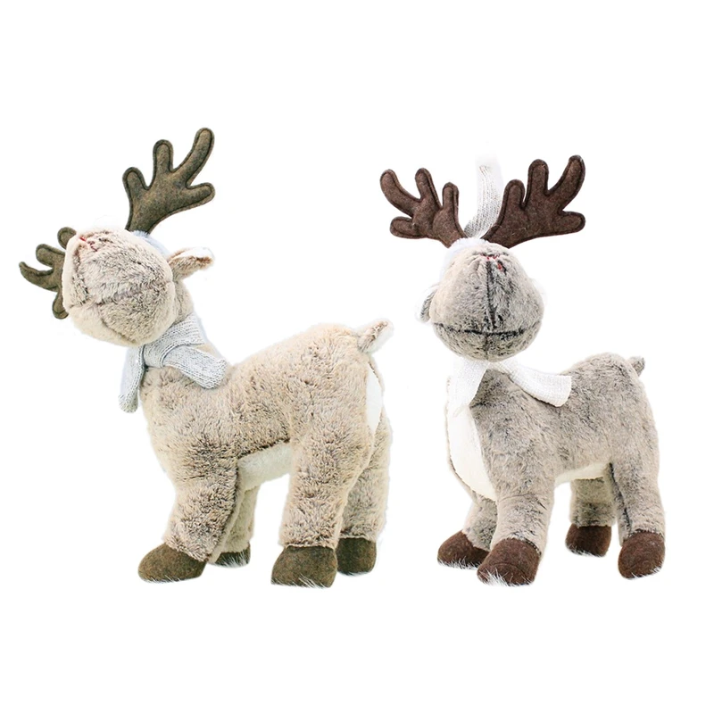

60cm Christmas Elk Doll Nordic Plush White Reindeer Cute Ornament Hotel Home Party Festival Decoration Kids Gift Toy