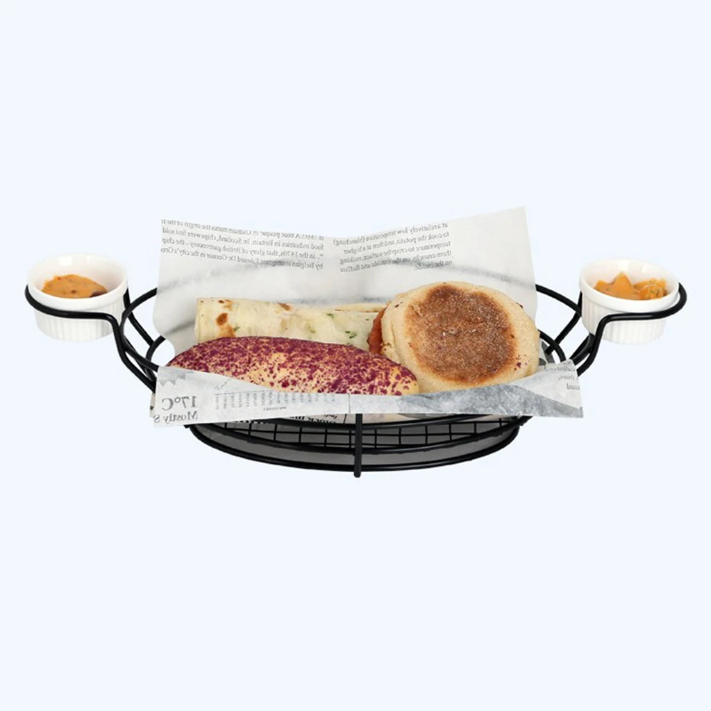 Нержавеющая сталь картофель фри сервировочная корзина проволочная с держателем