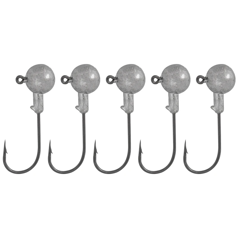 5Pcs Hooks Metal Lead Head Jig Fishing Lures Heads Solid Parts | Спорт и развлечения