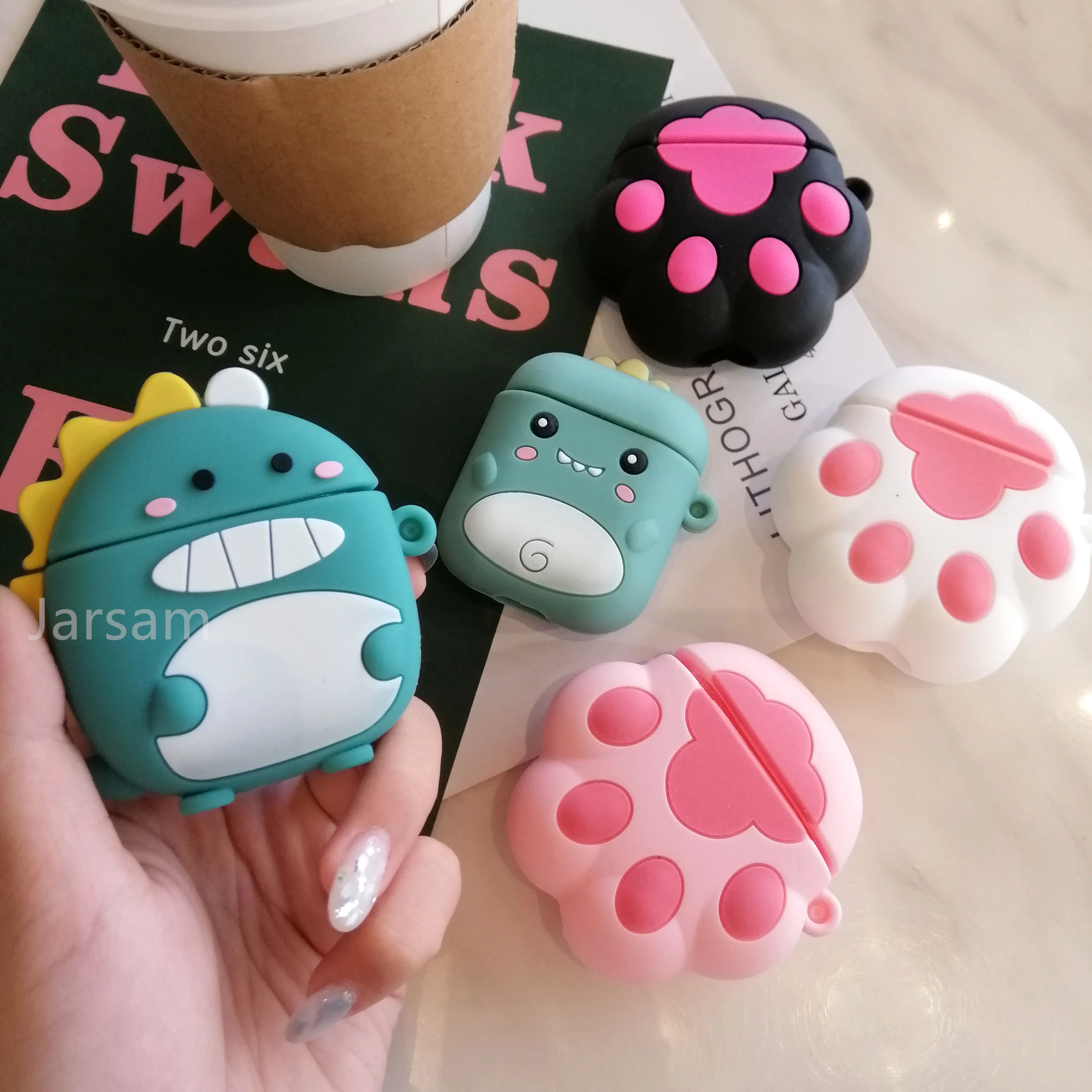 

Cartoon For airpods case Silicone Cover For airpods Case Cute Earphone 3D Headphone case Protective