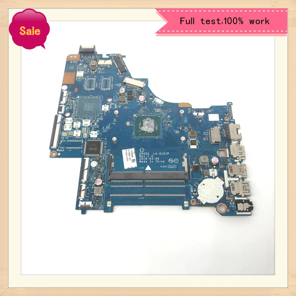 

LA-G121P With SR3RZ Pentium N5000 CPU DDR4 MB For HP 15-BS Series Laptop Motherboard L19050-601 EPG52 100% Tested