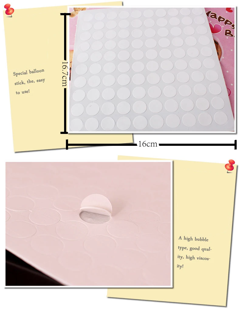 Аксессуары для воздушных шаров на 100 точек прикрепляемые воздушные шары с клеем в