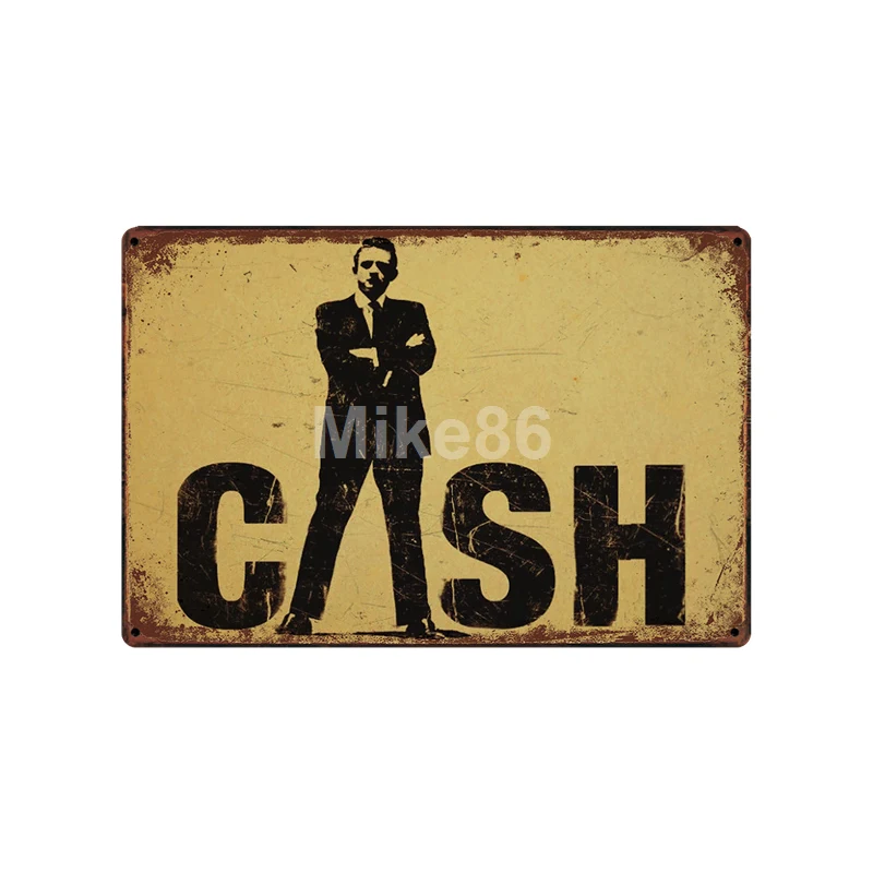 [Mike86] Jonny CASH MUSIC металлическая вывеска винтажный Паб Магазин рисунок на железной поверхности в стиле ретро художественный плакат Искусство 20*30 см LT-1795 - Цвет: GLA-3771