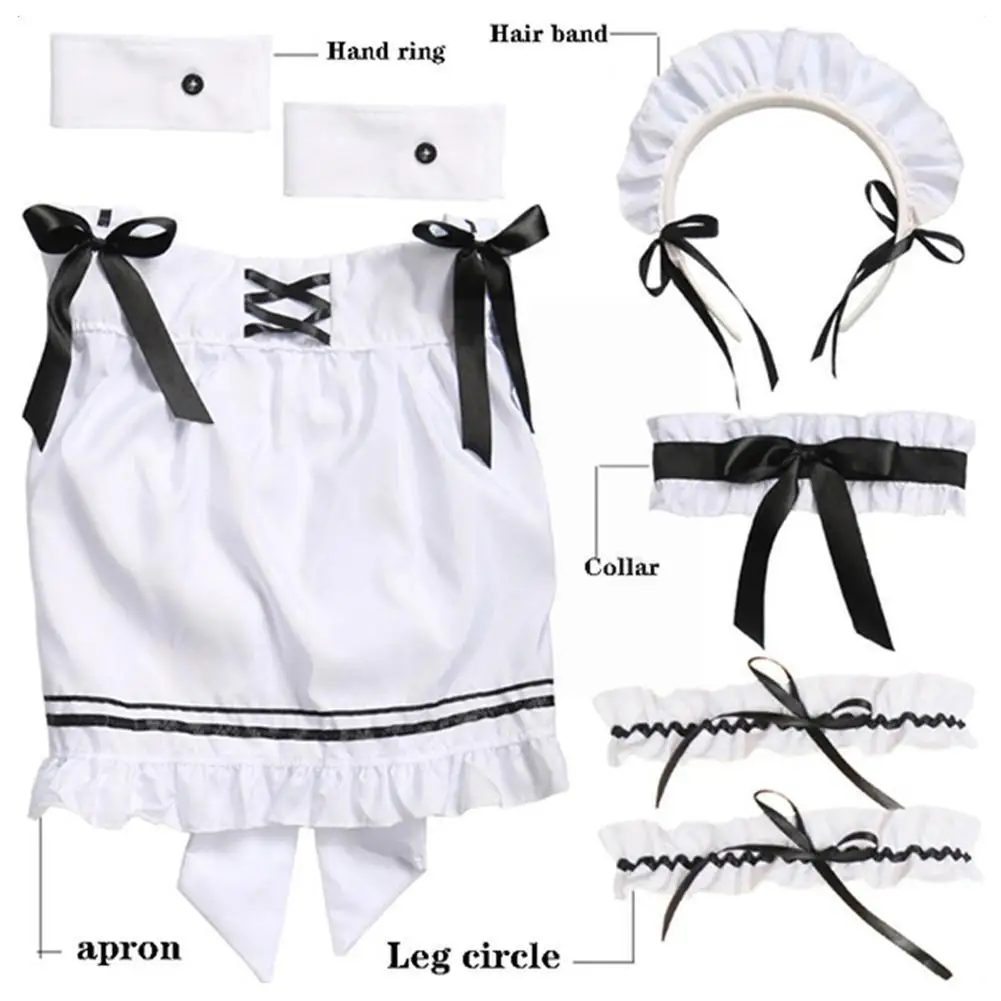 

Women Maid Outfit Anime Long Dress Black And White Dresses Japanese Cute Costume Dress Apron Costume Lolita Cosplay Party C Q0a8
