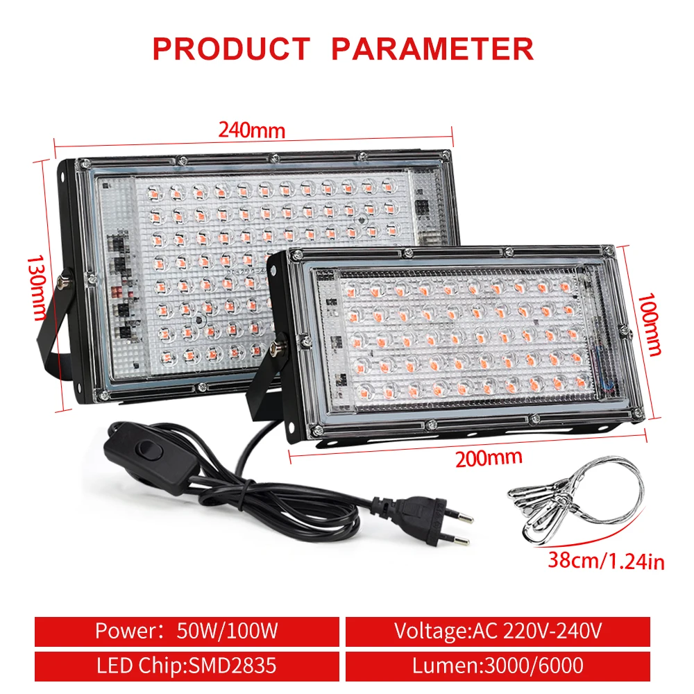 Светодиодный ная фитолампа полного спектра для выращивания растений LED