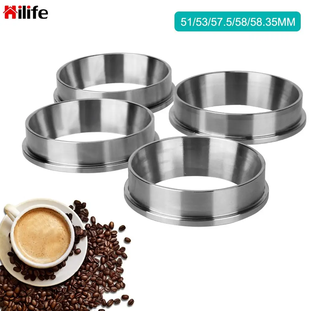 

HILIFE Coffee Filter Tampers Coffee Dosing Ring 51/53/57.5/58/58.35mm Espresso Barista Tool Stainless Steel Coffee Powder Funnel