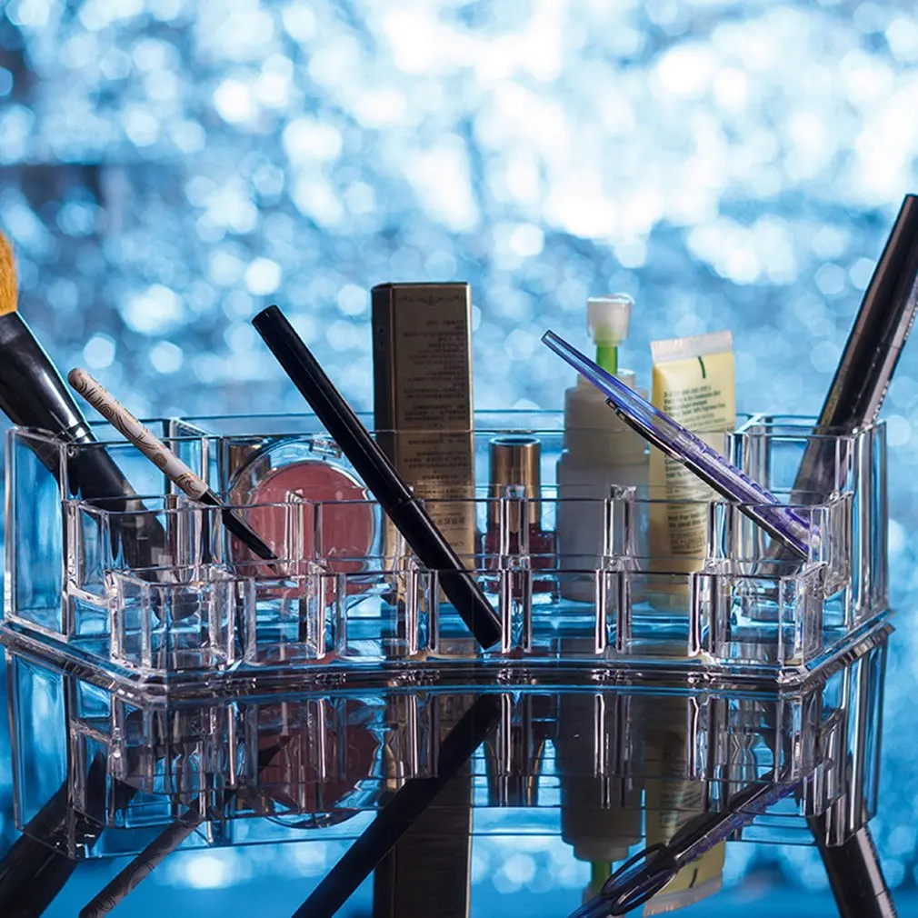 

Nail Polish Cosmetic Brush Pen Storage Box Case Holder Organizer Display New