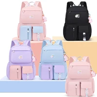 new arrival childrens backpack for 2021 summer stylish simple color matching boys and girls schoolbag big capacity kids bookbag