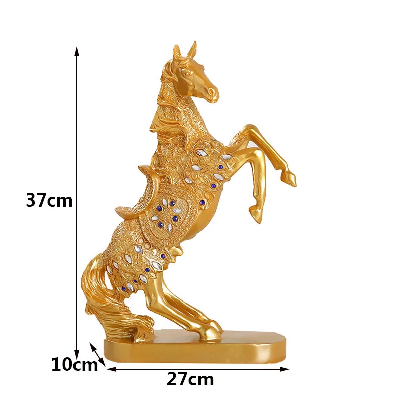 Новая воздушная война Лошадь статуя изделия из смолы ретро украшение для дома