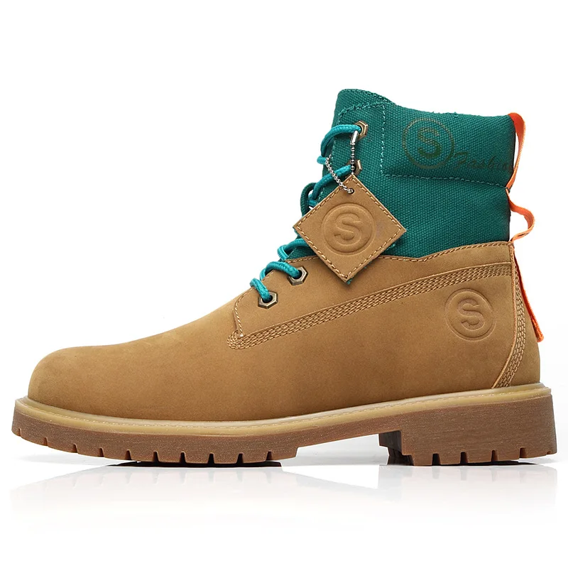 

2021 new fashion Martin boots trend high-top tooling boots men's shoes thick-soled all-match casual shoes