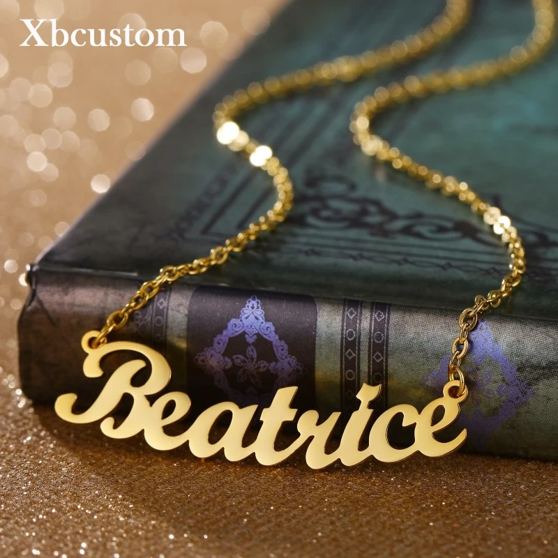 Персонализированное ожерелье с именной табличкой из нержавеющей стали колье