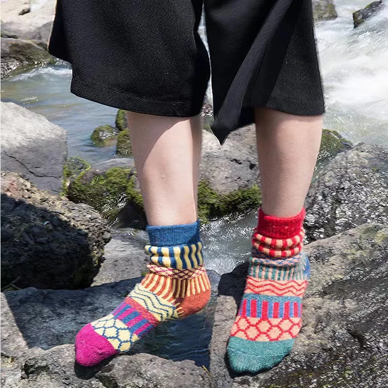 Фото - Носки женские зимние кашемировые, 5 пар 5 пар женские зимние плотные носки 5 цветов в упаковке