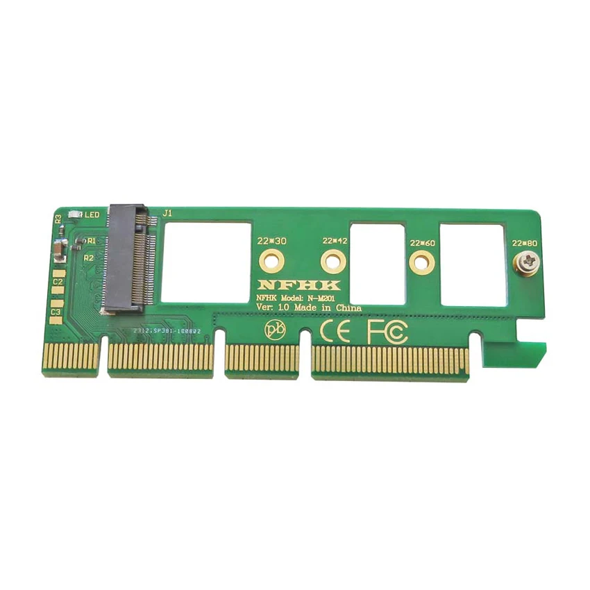 nvme m 2 ngff ssd к pci e pci express 30 16x x4 адаптер райзер ка