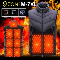 flexible hunting vest self heating thermal clothing men women 9 places heated vest usb heated jacket heating vest